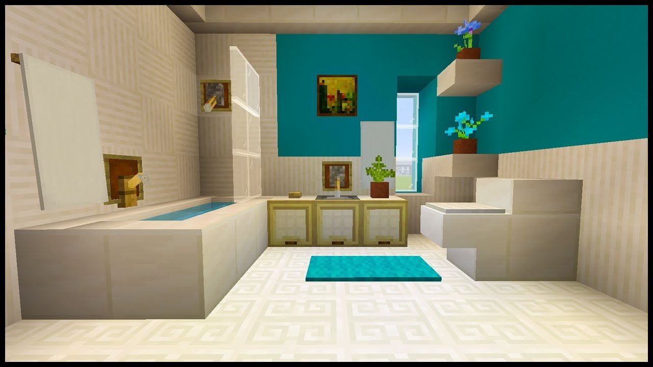 Minecraft - How To Make A Bathroom That Works