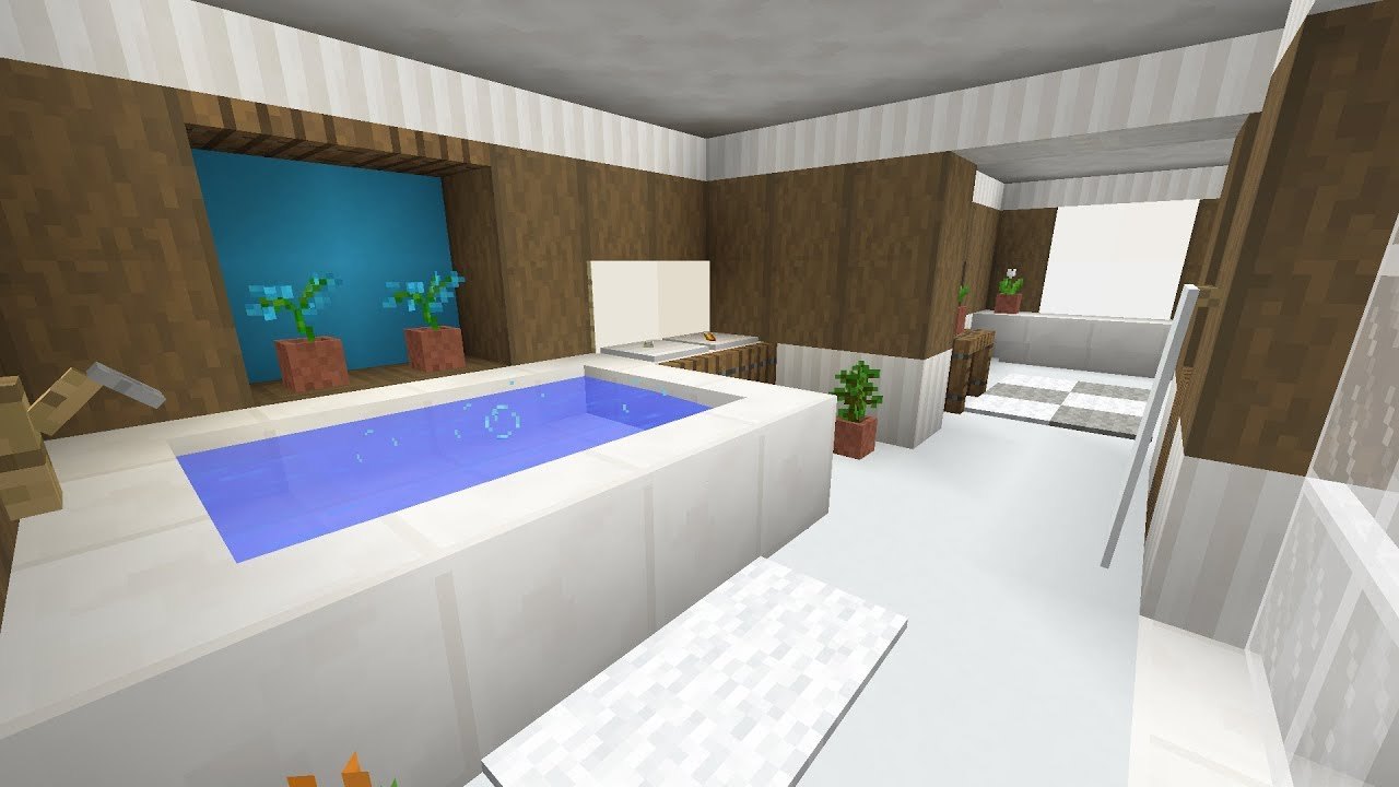 Minecraft - How To Make A Bathroom That Works