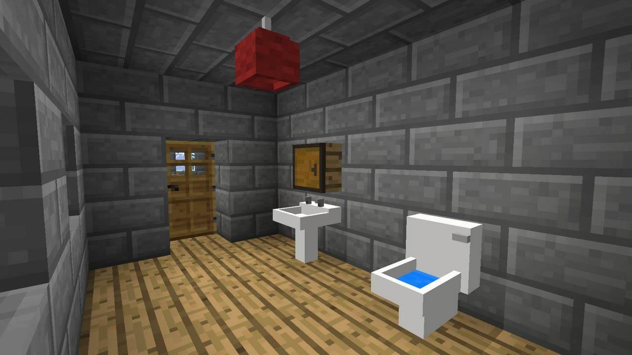 Minecraft How To Make A Bathroom That Works 60fps Gaming